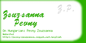 zsuzsanna pevny business card